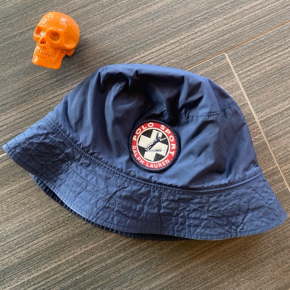 Vintage Polo sport suicide ski logo bucket hat